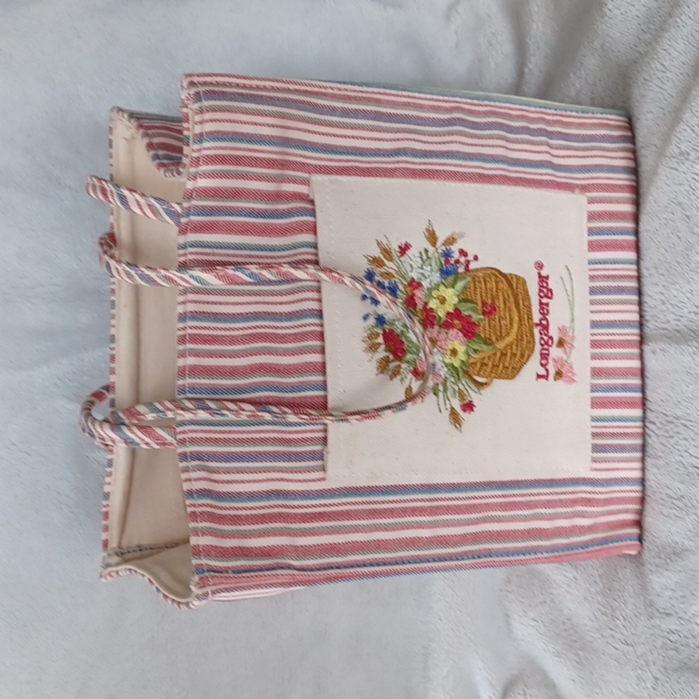 Longaberger Mini Stripe Tote Bag
